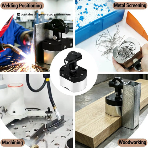 Heavy Duty 180 Lb Switch Magnet Features A Rock Solid 5 Sided Magnetic Grip Made For Welding Woodworking Shop Setup And Cabinet Installations That Really Locks In Tight, used for welding, machining, and woodworking tasks.