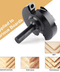 Pro Grade CNC Spoilboard Surfacing Router Bit For Wood With Half Inch Shank And Three Inch Cutting Diameter Two Plus Two Carbide Inserts Slab Flattening Planer Bit For Smooth Spoil Board Planing