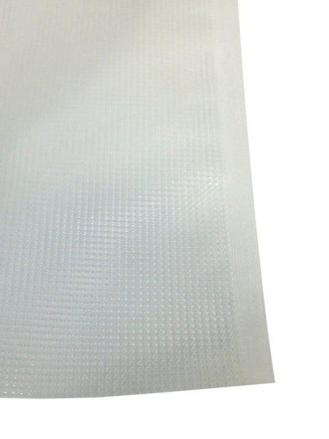 Straight Up Heavy Duty Vacuum Sealer Rolls Fifteen Inches Wide By Fifty Feet Long Three Half Mil Thickness Two Pack close-up of material surface