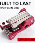 Bike Repair Multitool Kit 21 In 1 With Carry Case Portable Cycling Tool Set including hex keys and steel construction