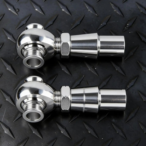 Heavy Duty 3/4 Inch Chromoly Heim Joints Rod End Kit Right And Left Thread with polished finish and steel components.