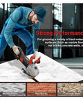 Heavy Hitter 4800 Watt Electric Wall Chaser And Concrete Groove Cutter featuring laser aim cutting marble floor.