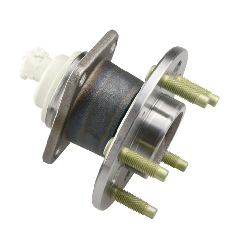 Rear Wheel Bearing Hub Assembly For Chevy Buick Pontiac With Abs Sensor 5 Lug, showing bolts and ABS plug, designed for durable performance.