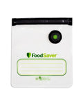 Reusable Quart Vacuum Zipper Bags, 10 Count, BPA Free, with FoodSaver logo, microwave safe and leakproof design for sous vide and meal prep.