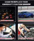 BMW Camshaft Position Sensor 2 Pack Compatible With 128i 135i 325i 328i 330i 335i 528i 535i 550i 650i 750i X1 X3 X5 X6 Z4 Replaces OE 13627525014 13627546660 13627558518 High Quality Easy Install Great On All Those Turbocharged Beasts showing sensor replacement symptoms