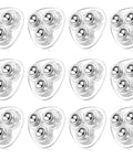 Mini Universal Caster Wheels For Furniture Self Adhesive Ball Castors Flat Mount ABS Material 20 Lbs Per Wheel 12 Pieces Clear Finish