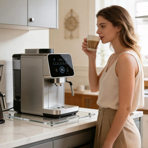 Premium Acrylic Appliance Slider With Quiet Rubber Wheels Moves Heavy Coffee Makers Mixers And Air Fryers Like A Breeze on kitchen countertop