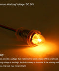Hella Bright E10 Screw Base Miniature Bulbs 24 Volts 2 Watts Warm Yellow Lamp Replacement For Flashlights Circuit Boards And Indicator Lights 10 Pack Set glowing in glass dome socket design.