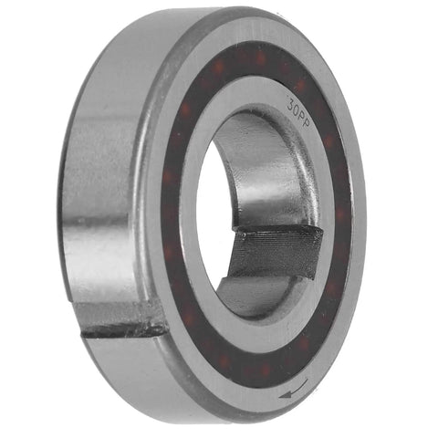 Professional Grade Heavy Duty Single Direction Sprag Bearing With Keyway 30 mm Bore Anti Backspin Design Rock Solid Gcr15 Steel Freewheel Clutch For Textile Mills, close-up view.