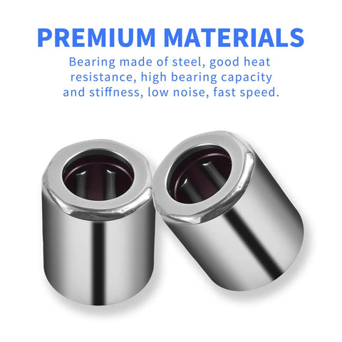 RC040708 One Way Clutch Bearing Needle Roller showing steel construction with inner rollers, designed for smooth motorcycle operation.