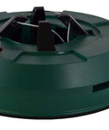 Built Tough Plastic Christmas Tree Stand In Sharp Green Supports Six Foot Trees with fill reservoir and safety lock.