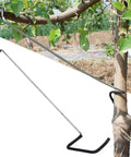 Pro Grade Fruit Tree Limb Spreader Set, 10 Pack, 14 Inch Branch Puller Tools With Hose Wrapped Iron Wire installed on tree.