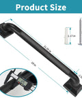 Solid As A Rock Premium Stainless Steel Shower Grab Bars For Seniors with knurled handle, measuring 21.05 inches in length.