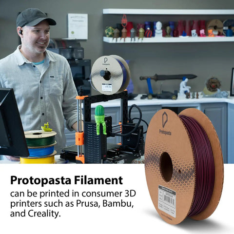 Burgundy Stainless Steel Filament For 3D Printers Packing Sixty Percent Steel Content on a spool with 500G for crafting.