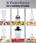 Your Everyday Kitchen Sidekick Six In One Immersion Hand Blender With 12 Speed Stainless Steel Shaft Includes Whisk Chopper