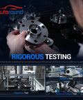 Person testing Front & Rear FWD Wheel Bearing and Hub Assembly 513121/512003 for durability and quality checks.