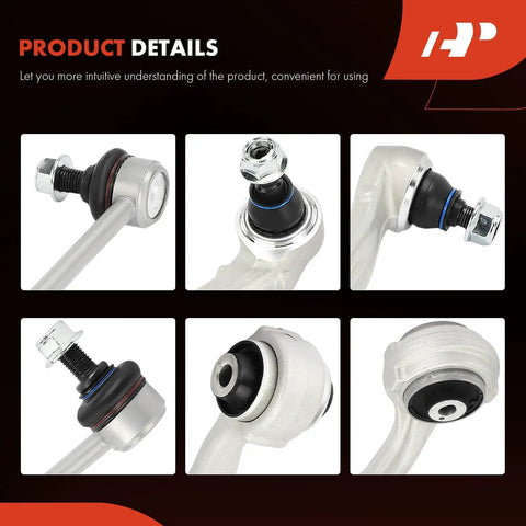 Top Shelf 8 Piece Front Suspension Kit With Lower Forward And Rearward Control Arms detailed view of ball joints and links