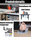 Portable Edge Bander for Woodworking With Speed Control 0 to 6 Meters Per Minute in use, desk setup displayed