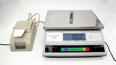 Dead Nuts Accurate Electronic Laboratory Scale Digital Analytical Balance Heavy Duty Weighing Machine With Counting Function Rs232 Printing Plug And Play Lab Balance For Industry And Tailor Shop Tasks with display and printer.