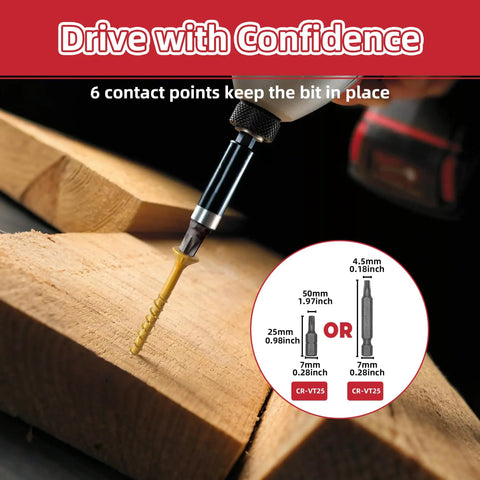 Heavy Duty Pro Grade Torx Drive Epoxy Coated Wood Screws being used on wood with a drill.