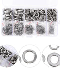 Stainless Steel Spring Lock Washer Kit M2 To M10 600 Piece Assortment for Heavy Duty Industrial Grade Machinery Mechanical Repair and Vibration Resistant Fastening