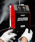 Auto Smoke Machine Leak Tester With 12V Built-In Air Pump Wicked Fast Diagnosis For Car Engine Vacuum And Turbo Leaks, hands holding unit