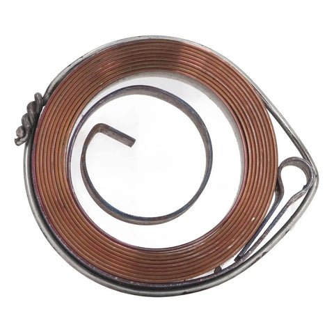 Durable Steel Drill Press Return Spring Set For Bench Drills, Smooth Top Return, Coil Spring Assembly, brown coil close-up.