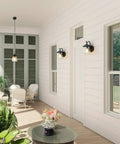 Farmhouse Outdoor Pendant Lights With Painted Black Metal And Clear Bubbled Glass Globes Durable Hanging Lantern For Gazebo Entry Yard Porch Rustic Exterior Lighting Easy Installation