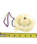 Evaporator Fan Motor Replacement EAU61505013 Yellow For Refrigerator OEM Genuine Part with measuring tape for size reference