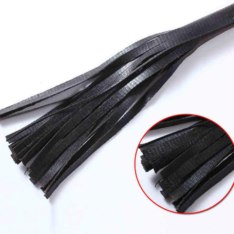 No Sweat Heavy Duty Red Rubber Fire Mop Broom With Long Poplar Wood Handle Built Tough For Heat Resistant Emergency Flame Knockout And Easy Grip Fire Fighting Essentials - close-up of black rubber strips for fire mop
