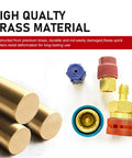 Top Shelf Two Piece R1234YF To R134A Quick Couplers Kit with high-quality brass material construction and assorted couplers.