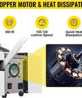 Tank Tough Electric Wire Stripper With Bright Digital Display 300W motor and heat dissipation features highlighted.