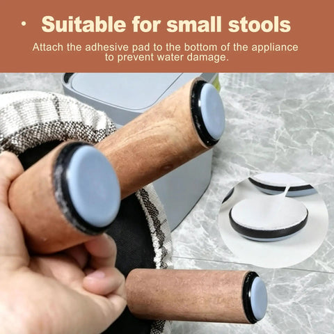 24 Pack Adhesive Appliance Sliders For Kitchen Countertops Scratch Proof Moving Mats shields small stool legs and prevents water damage.