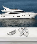 316 Stainless Steel Marine Twisting Locking Latch Heavy Duty Hatch Catch And Bait Well Lid Clasp on white boat console.