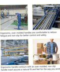 Multifunctional Hand Seamer Tool For Ductwork And Steel Plate Folding Pliers shown in factory setting with non-slip handle insert