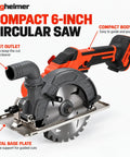 Compact Brushless Circular Saw Kit With Dual Six Inch Blades And Rip Guide Made For Heavy Duty Cordless Cuts Built Different With Straight Fire Cutting Power And Sweet Kickback Control For Pro Crews with metal base plate and dust outlet