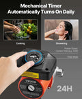 Adjustable timer on Heavy Duty Hot Water Recirculating Pump Kit With Smart Programmed Timer And Adjustable Bypass Valve For Zero Wait Tanks 10 Gpm Flow Pro Grade Stainless Steel Circulator 110V Setup.
