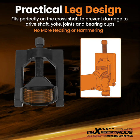 Beefed Up Heavy Duty Truck U Joint Puller Set and Bearing Cup Installer practical leg design illustration