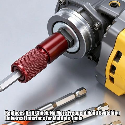 Real Quick Swap Angle Grinder To Drill Adapter Built Like A Tank From Cold Rolled Carbon Steel with a self locking chuck for multiple tools.