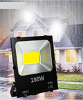 JUDYSSY Security Lights Outdoor Flood Light Led Wall Lamp Floodlight Exterior, 200W bright LED, IP66 waterproof design