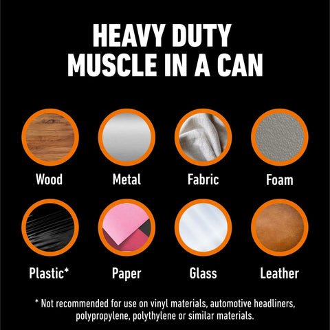 Heavy Duty Spray Adhesive Clear Glue 14 Oz All Purpose Bond For Glass Plastic Wood Metal Ceramic Rubber Leather Paper With Comfort Nozzle