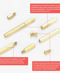 520 Piece Top Shelf Brass Hex Standoffs M2 Male Female Board Spacers For PCB Projects, assorted brass spacers and screws in organized kit.