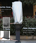 Heavy Duty Outdoor EV Charger Stand With J Hook Pedestal For Floor Or Ceiling Setup Galvanized Steel Column Holder with protection cover.