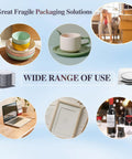 Real Deal Foam Packing Pouches For Moving And Shipping Storage With Dense Cushion Wrap To Lock Your Dishes Glasses And Plates Down Tight When Shifting Houses Or Shipping Gear Nationwide in use with various fragile items.