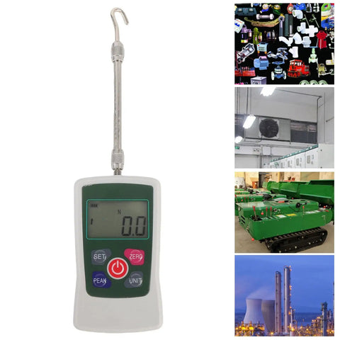 Digital Force Meter 100N High Precision Push Pull Tester with clear screen and hook for lab and shop use.