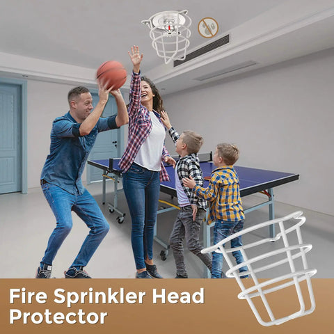 Pack Of Two White Fire Sprinkler Head Guards Offering Serious Tough As Nails Defense For 1 2 Inch And 3 4 Inch Flush Side Wall Plus Pendent Sets that protect against accidental triggers.