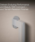 Rock Solid 24 Inch Wall Mounted Grab Bar For Bathroom Safety with polished chrome finish mounted on wall.