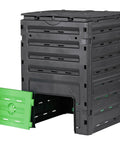 Big Ol 120 Gallon Garden Compost Bin Outdoor Composter Box For Fast Fertile Soil Creation BPA Free Durable Plastic Black