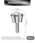 Fresh Bling Crystal Rhinestone License Plate Screws Pack of Four Anti Theft Fastener Kit with aluminum alloy decorative bolt.