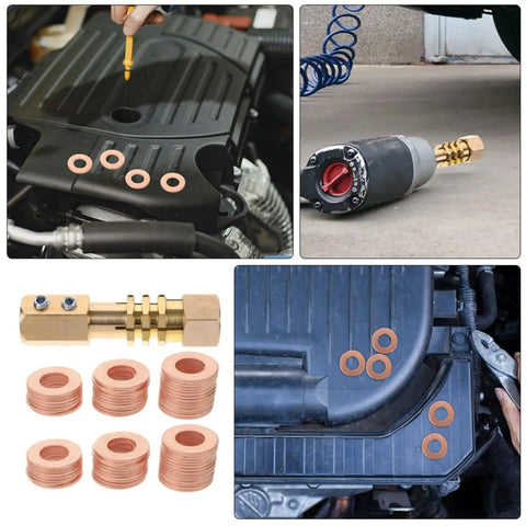 Copper Crush Gasket Washers Kit for Automotive and Sheet Metal Repairs 200 pcs used on engine and compressor
